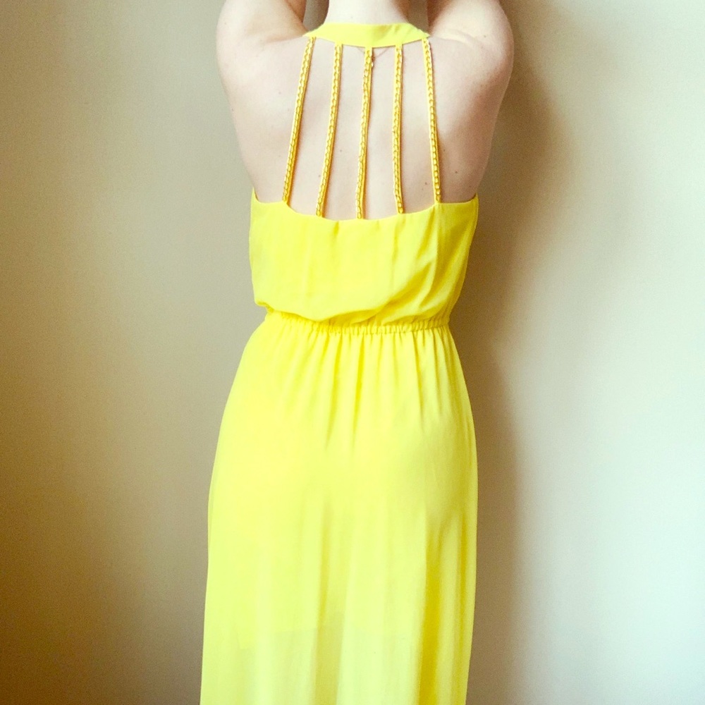 Yellow High-Low Dress